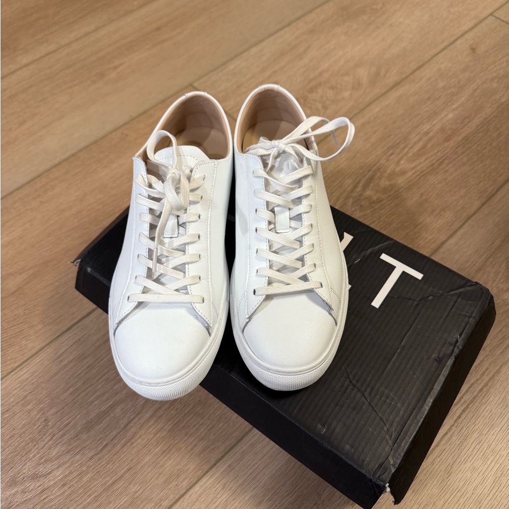BYLT White Leather Dress Sneakers